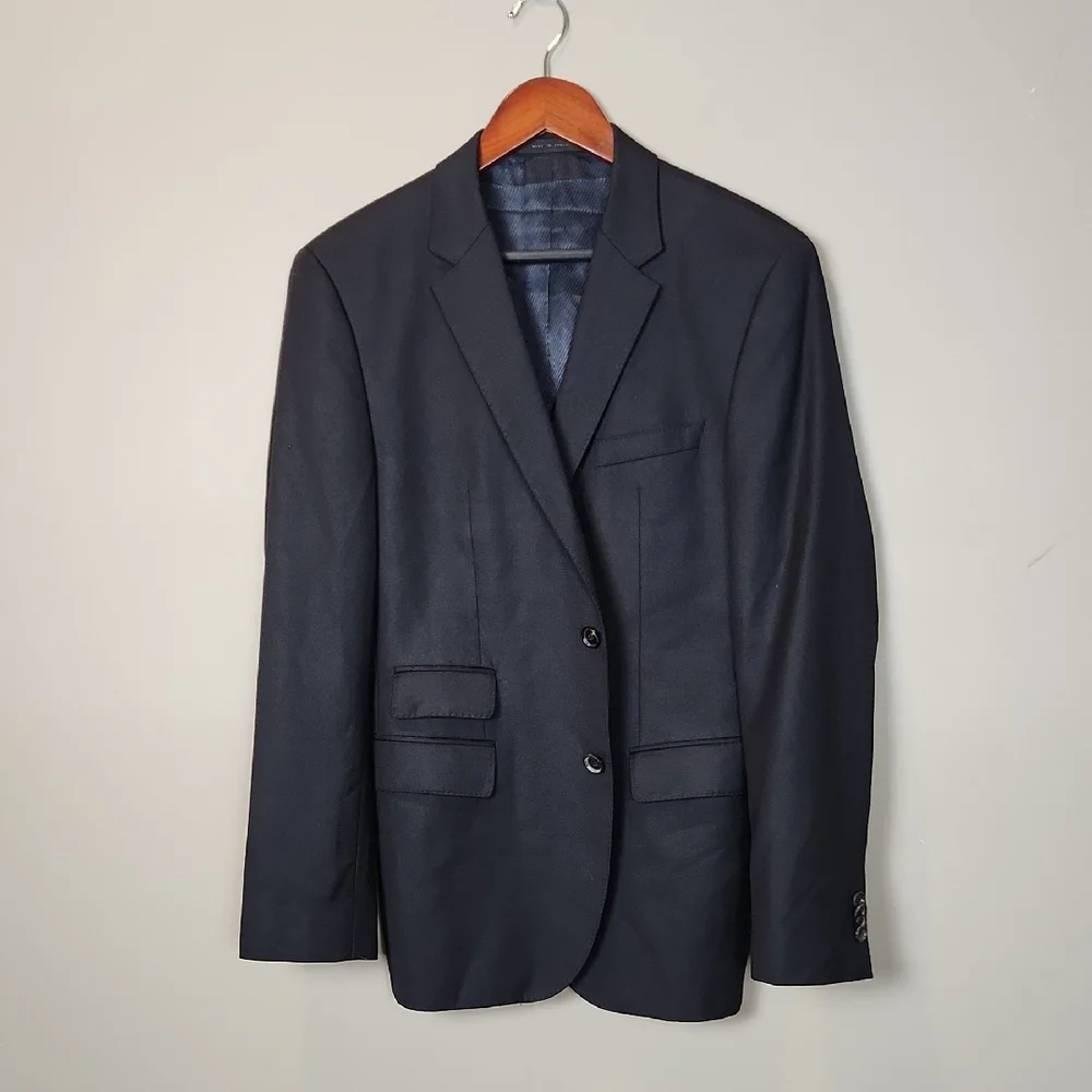 Boss Hugo‎ Boss The Sweet Navy Blue Wool Blazer Size 40R